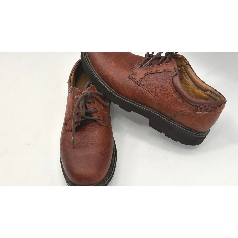 Dockers Men's Brown Leather Oxford Shoes Oil Resistant Soles Size 10 Heritage